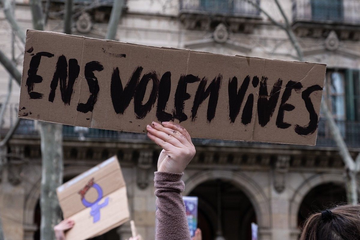 Una manifestació en contra de la violència sexual, en una imatge d'arxiu