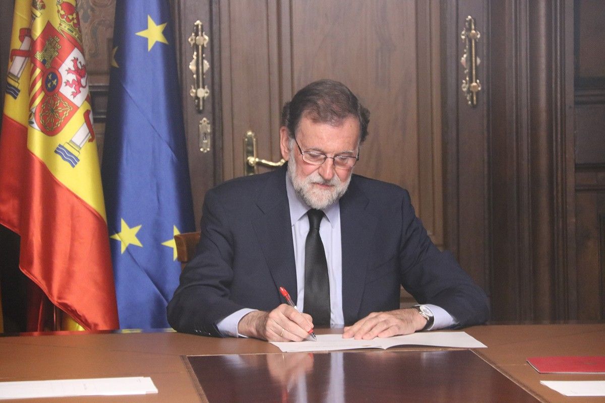 Mariano Rajoy, en la delegació del govern espanyol a Barcelona.