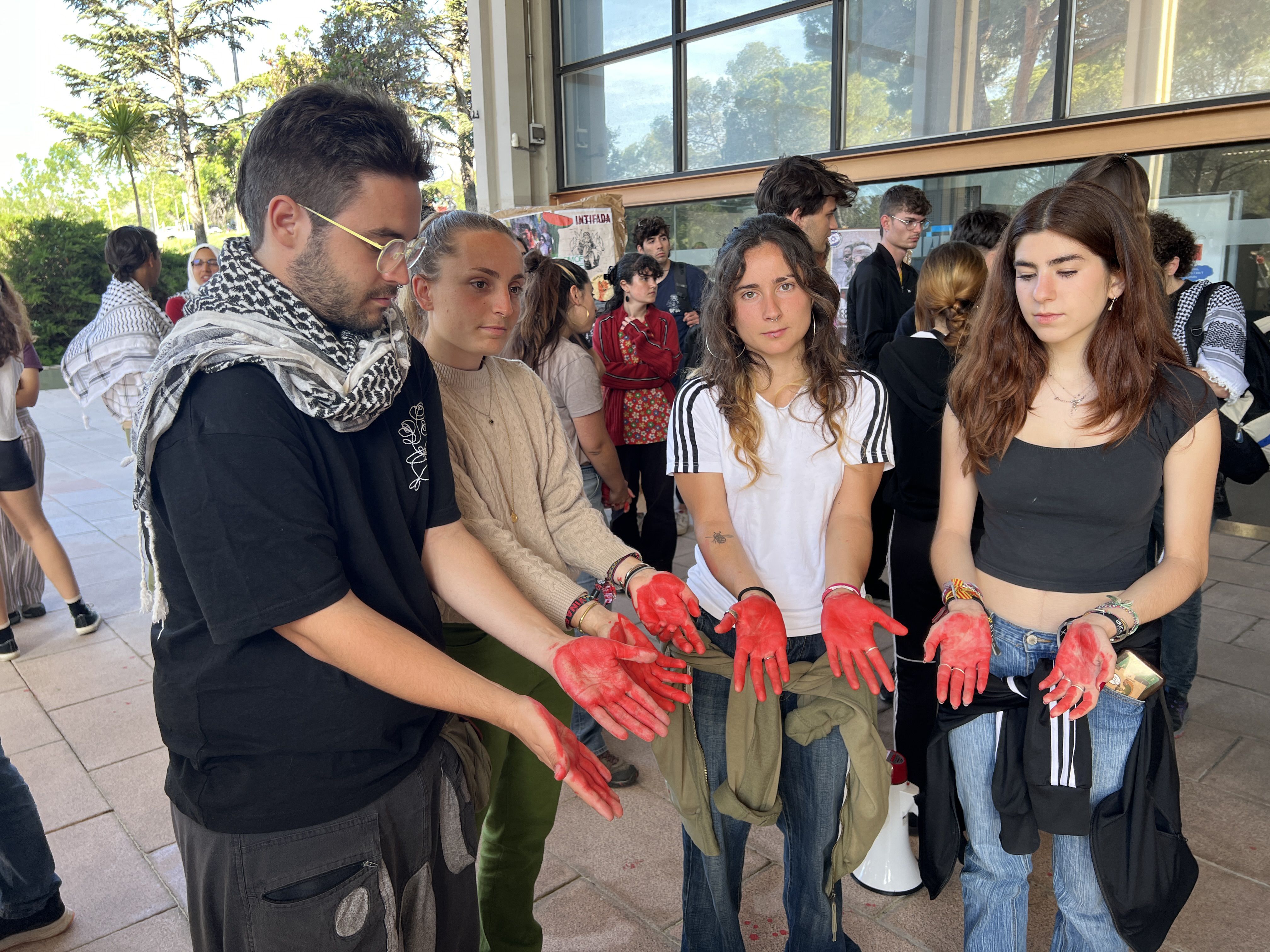 Estudiants de la UAB en contra del genocidi d'Israel a Palestina
