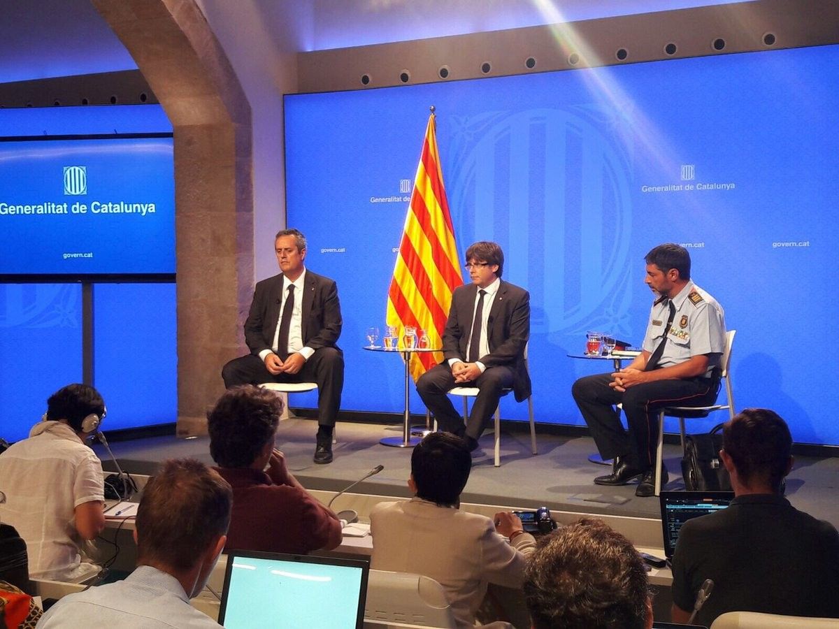 Puigdemont, Forn i Trapero en roda de premsa aquest diumenge
