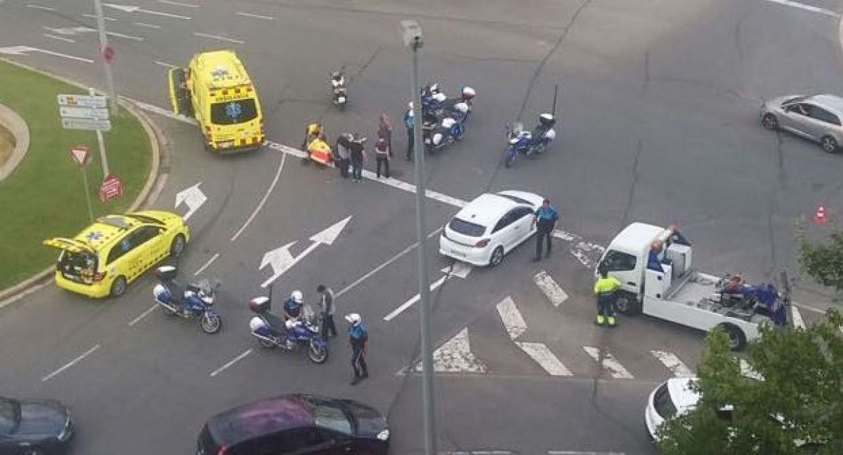 L'accident ha provocat el tall parcial de la plaça Concòrdia