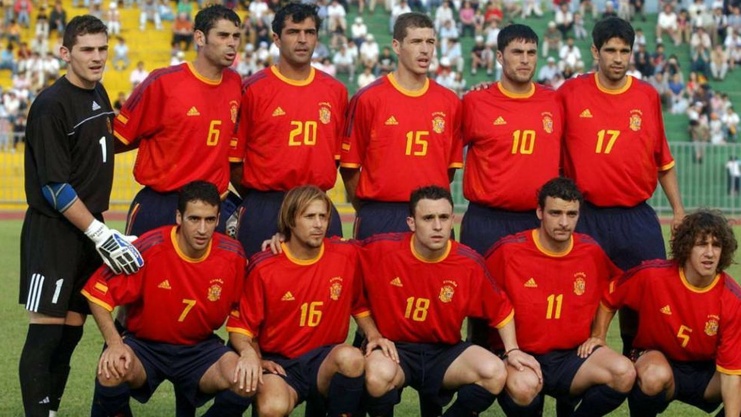 L'equip de la selecció espanyola que va participar en el Mundial de 2002