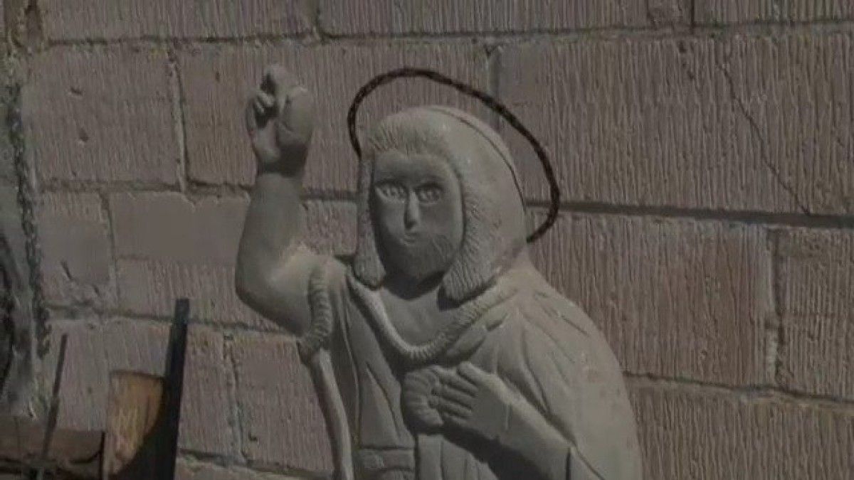 Imatge de l'escultura de Sant Joan