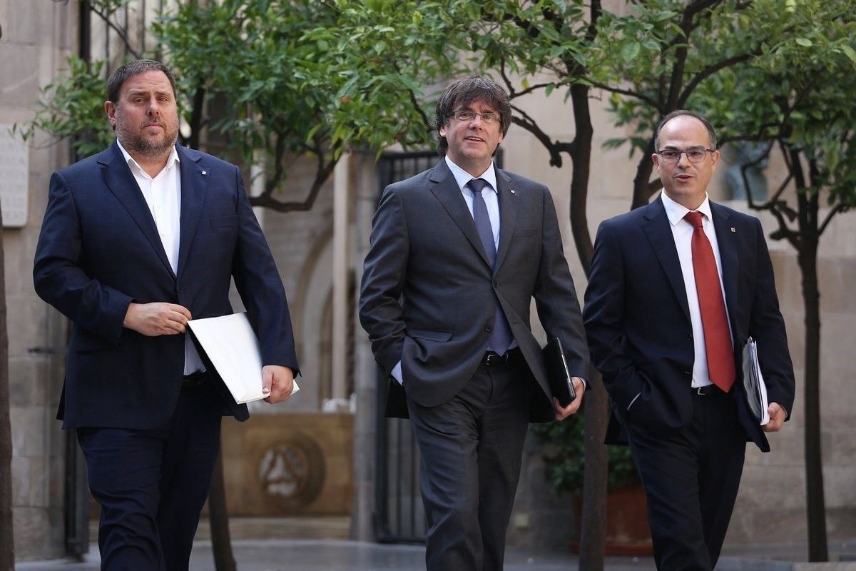Puigdemont, Junqueras i Turull, a la primera reunió del Govern després de vacances