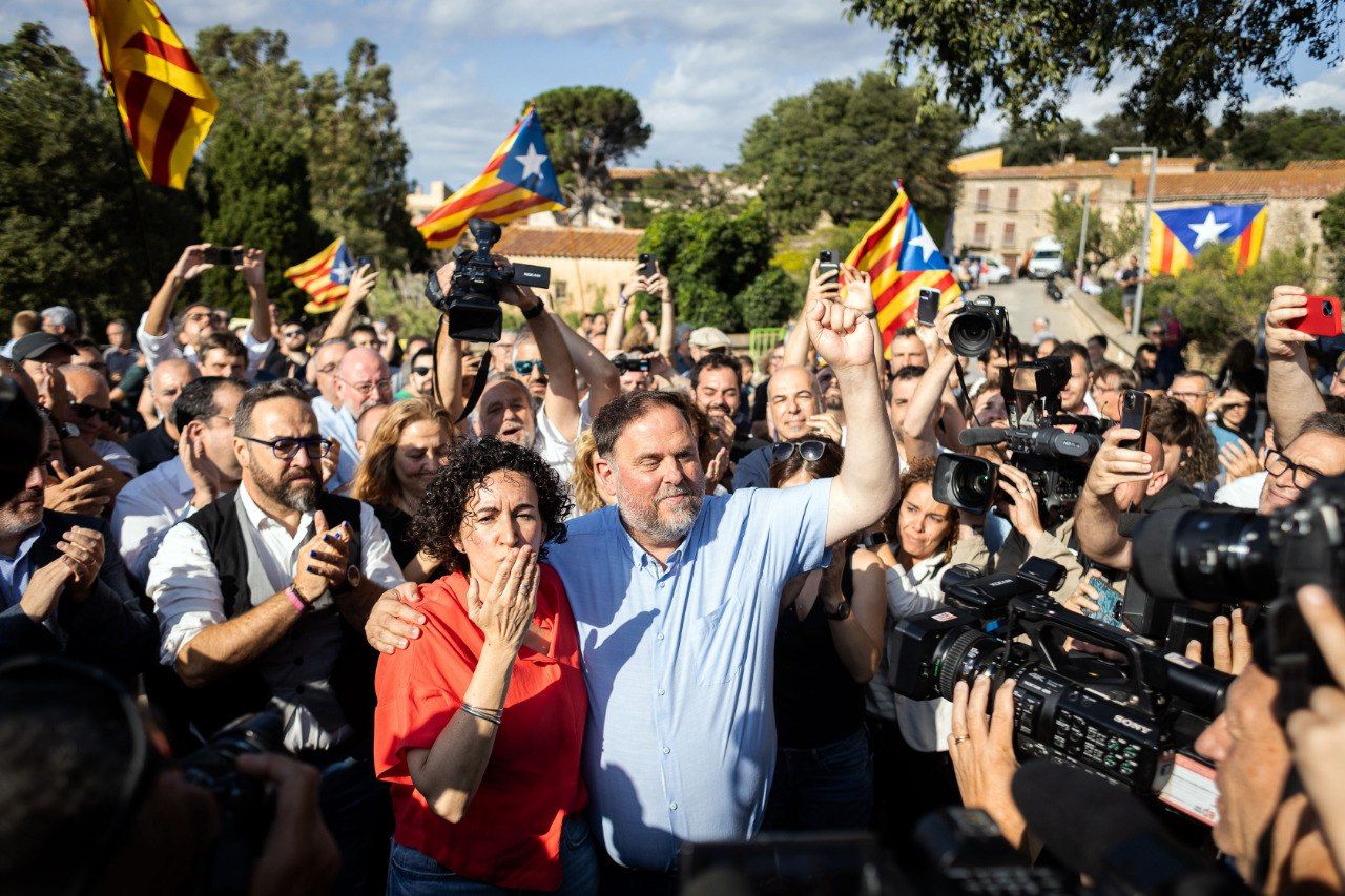 Marta Rovira i Oriol Junqueras, el dia del retorn de la secretària general d'ERC a Catalunya