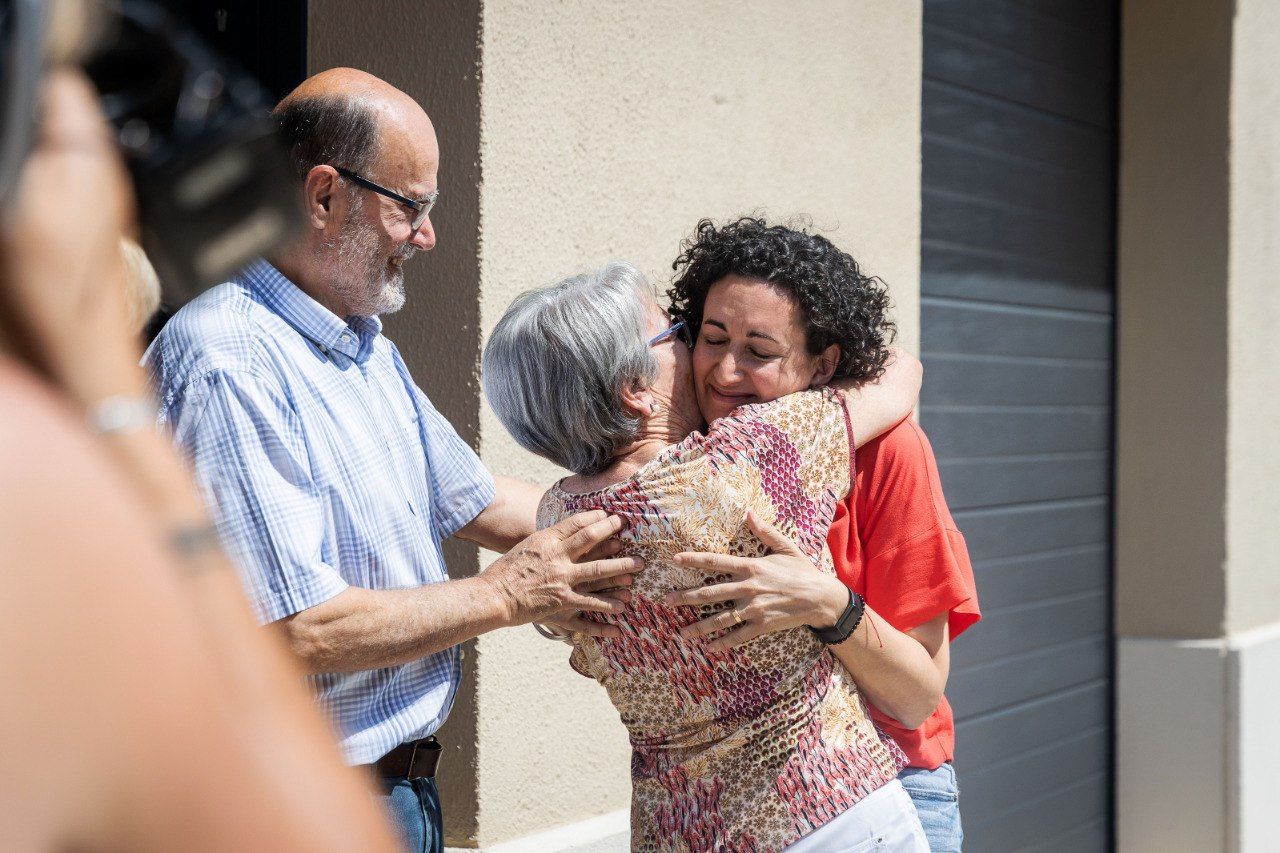 Rovira es retroba amb els pares a casa seva de Vic