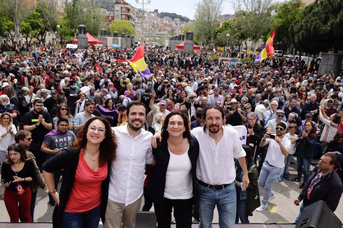 Pérez, Garzón, Colau i Iglesias, al mítin