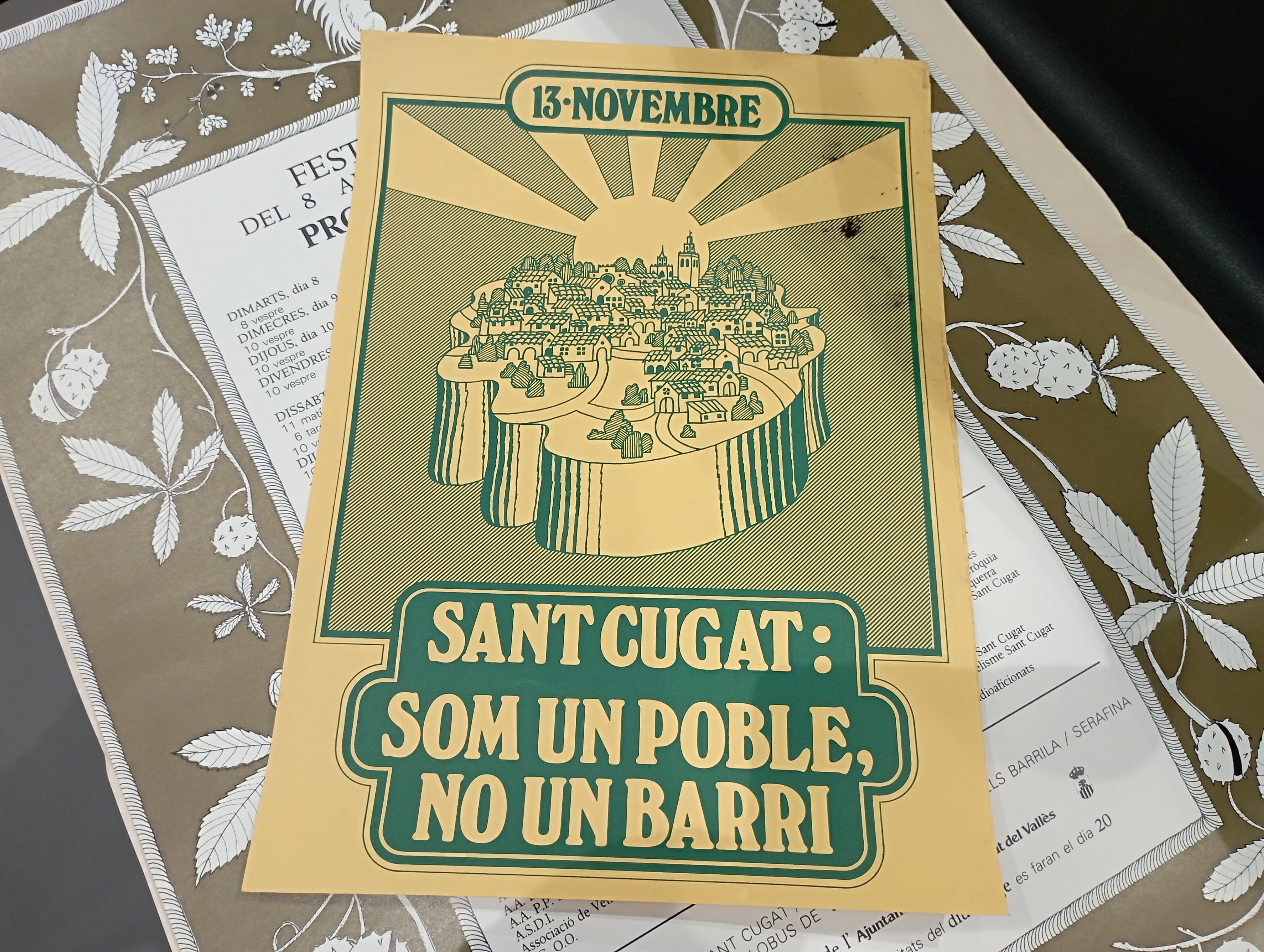 Cartell antic de la Festa de Tardor de Sant Cugat. 