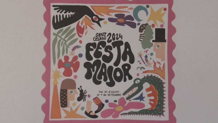 Cartell guanyador de la Festa Major Sant Celoni 2024 obra de Víctor Muntasell. |Foto: Jordi Purtí