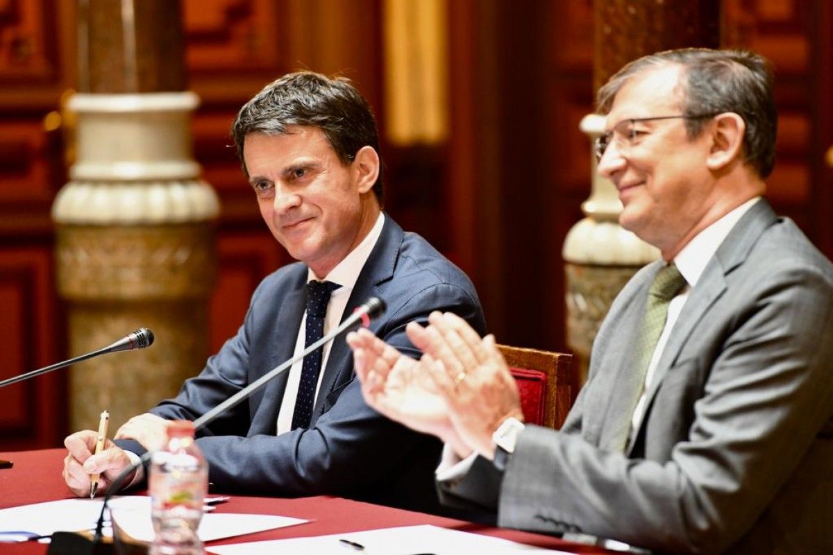 Manuel Valls amb Pere Lluís Huguet.