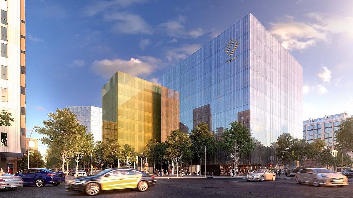 Imatge virtual de l'edifici on Amazon tindrà les seves oficines al districte 22@ de Barcelona