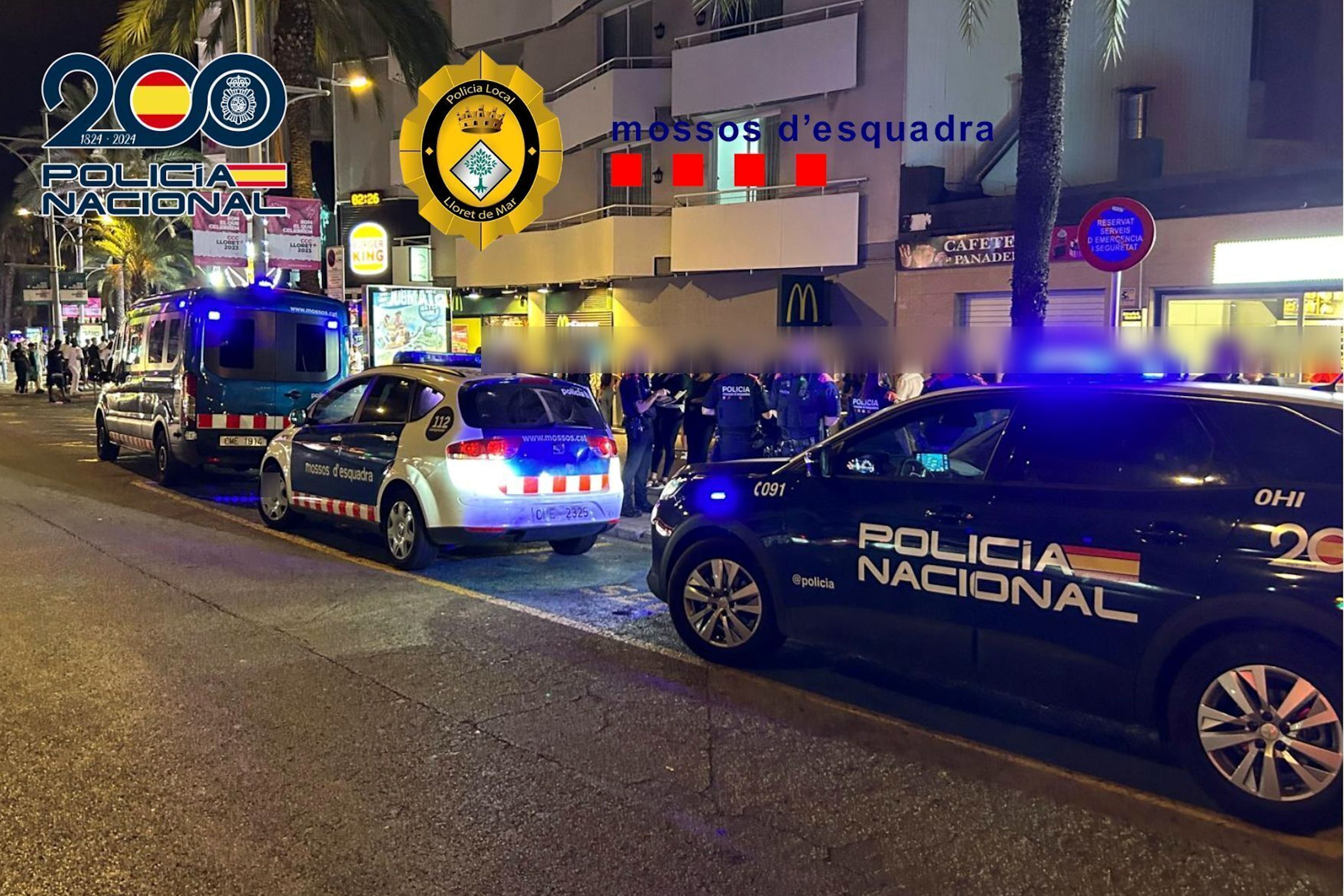 Operatiu policial contra els robatoris en l'oci nocturn de Lloret. 