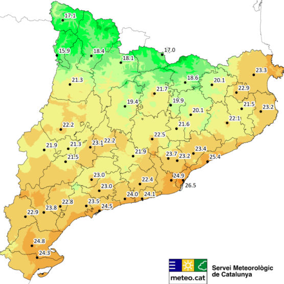 mapa minimes percentil 98 avis calor nocturna