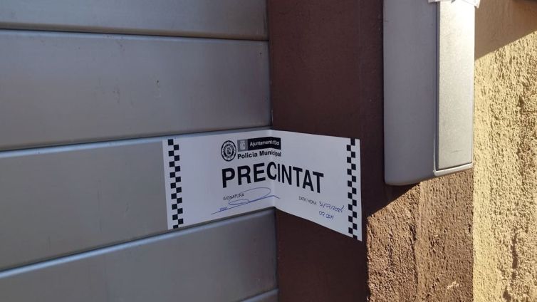 L'establiment, precintat