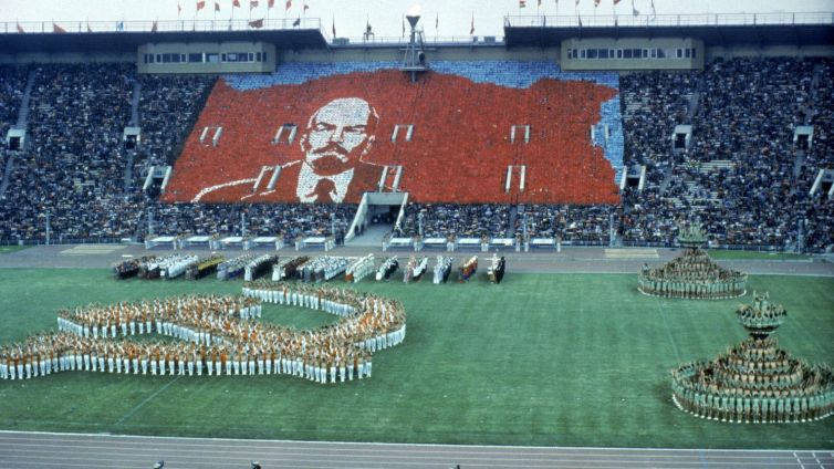 Cerimònia d’inauguració dels Jocs de Moscou de 1980 a l’estadi Lenin