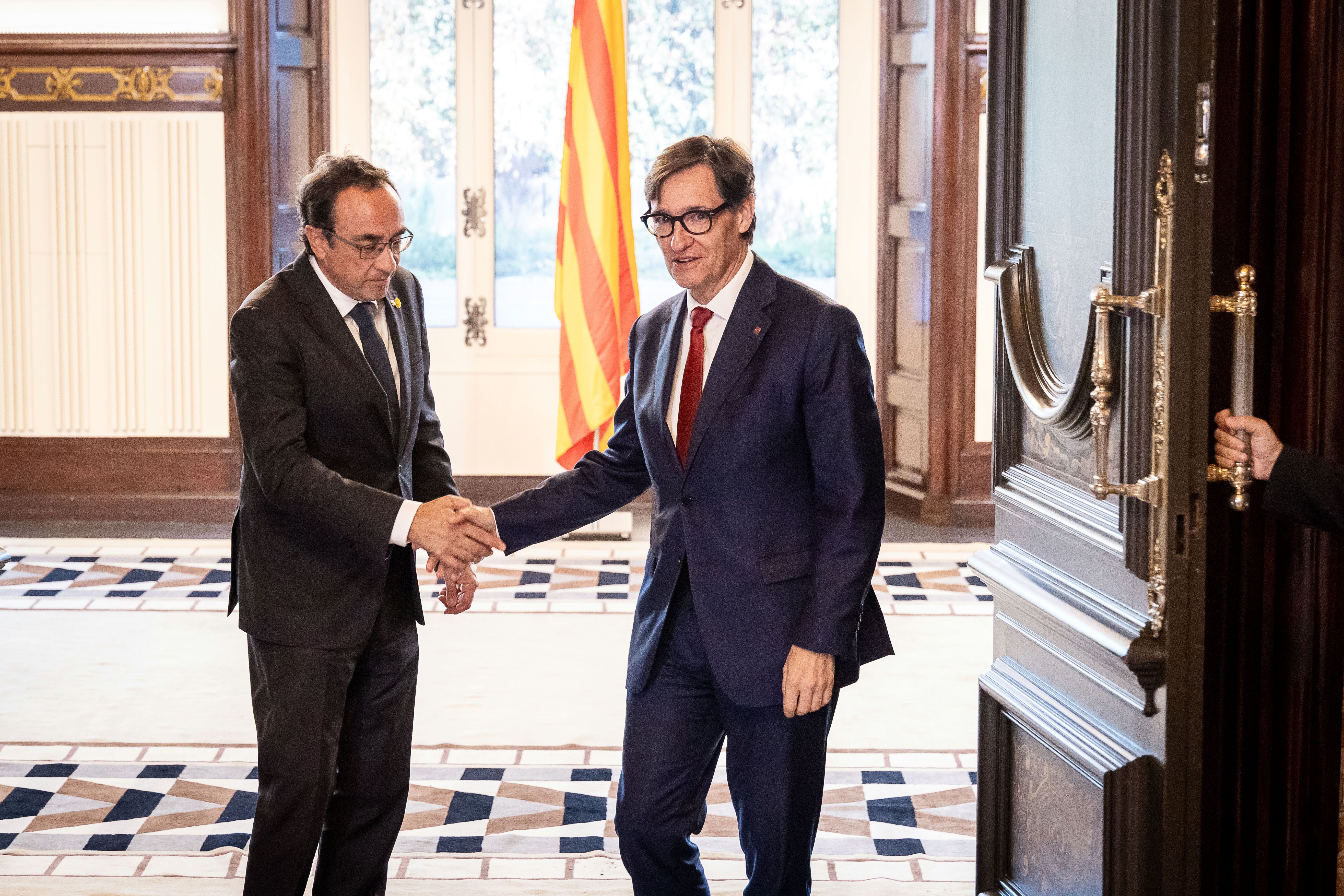 Josep Rull i Salvador Illa, aquest dimarts al Parlament.