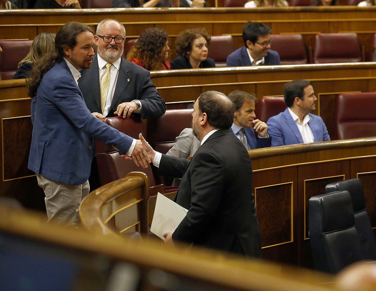 Oriol Junqueras i Pablo Iglesias