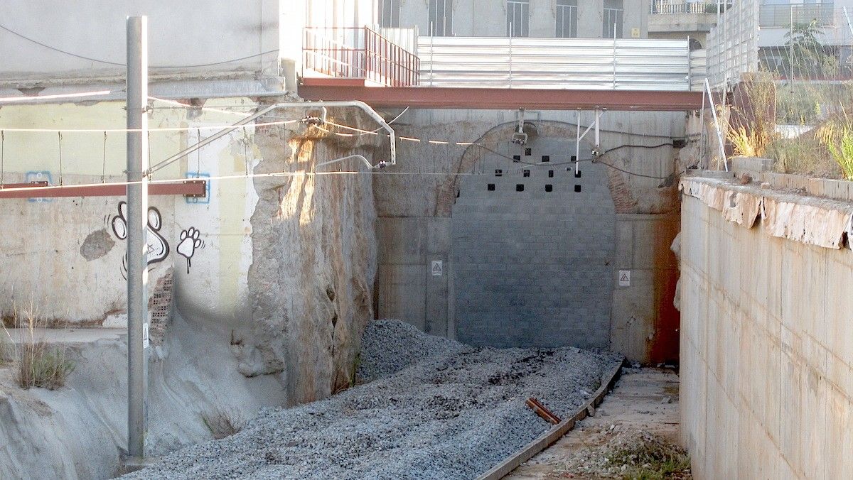 El túnel de Sabadell Rambla, tapiat