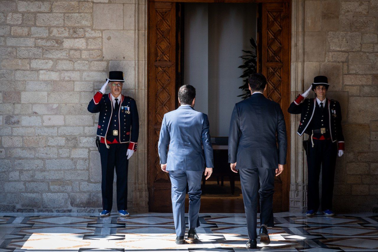 Aragonès i Illa, al Palau de la Generalitat