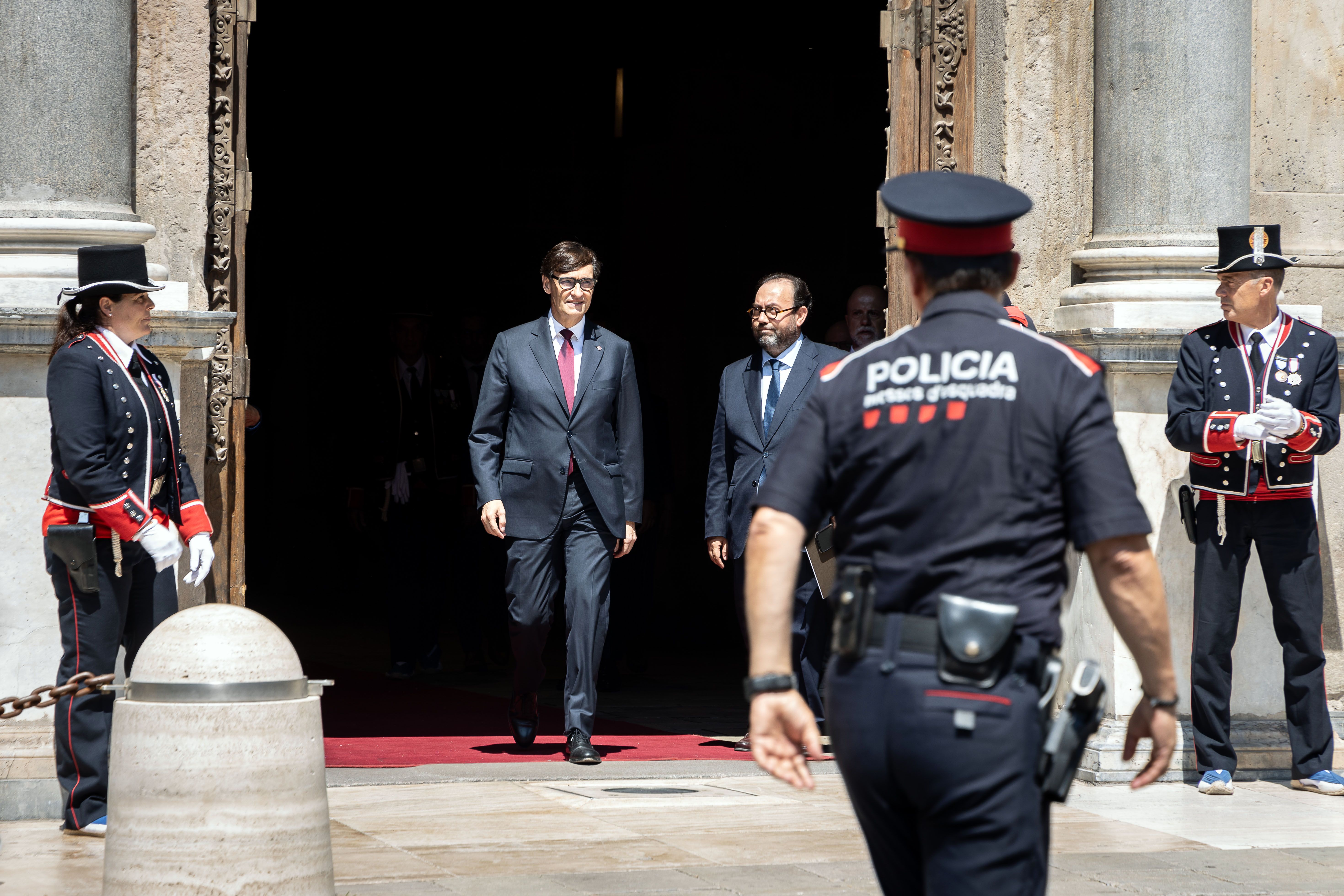 Salvador Illa, aquest dissabte al Palau de la Generalitat