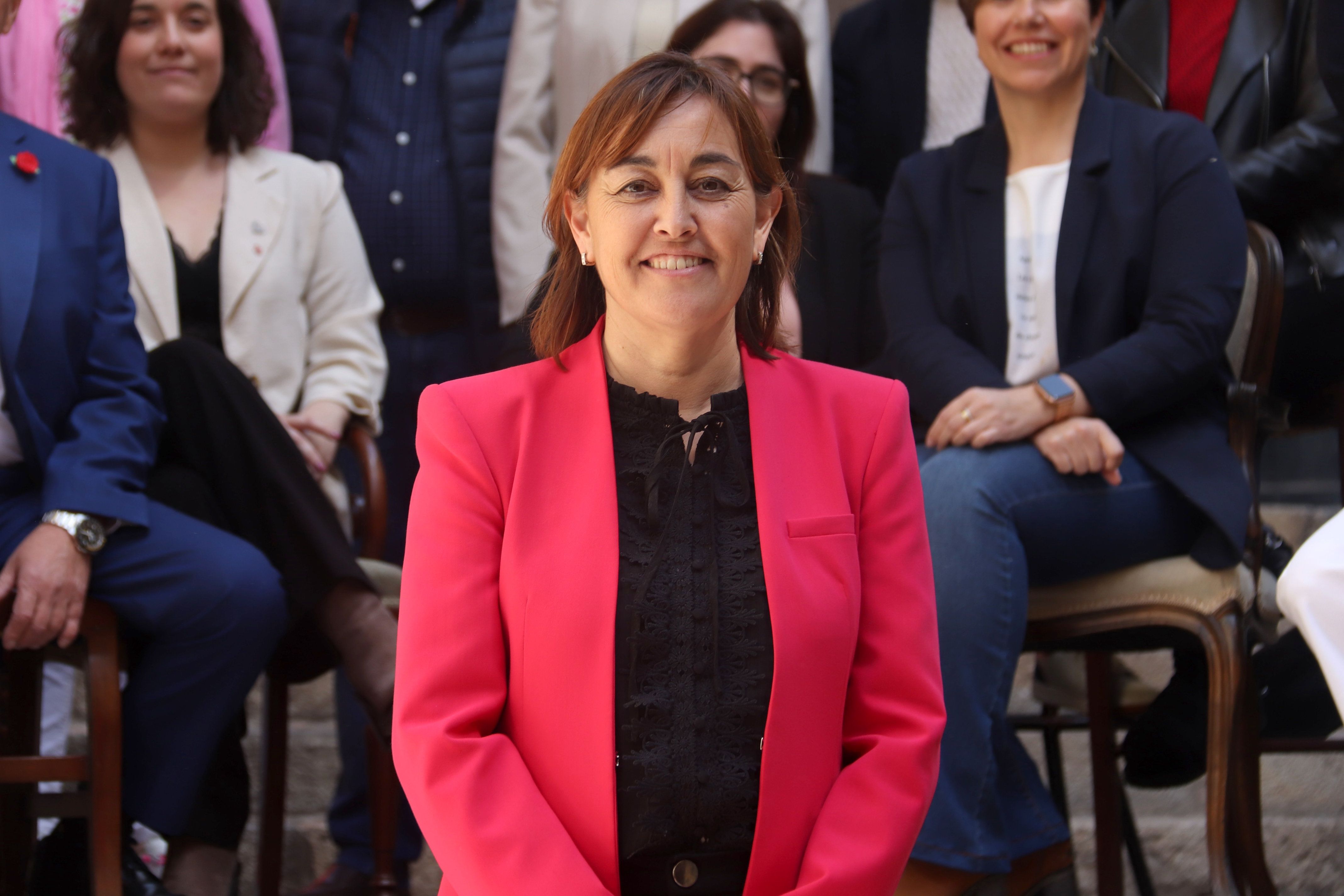 La candidata del PSC a les comarques gironines, Sílvia Paneque, en la presentació de la llista del partit