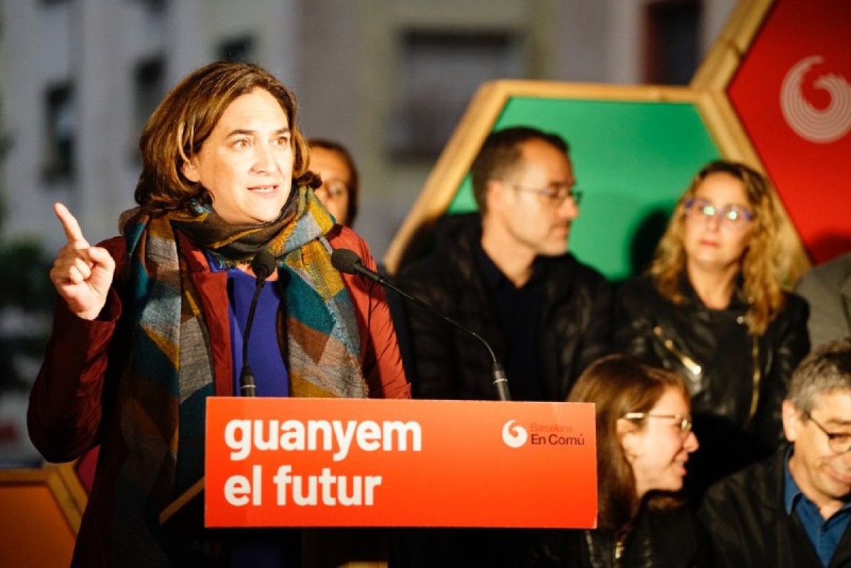 Ada Colau, aquest divendres en el míting de tancament de Barcelona en Comú.