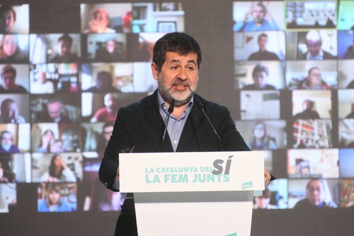 Jordi Sànchez, durant el consell nacional de Junts.