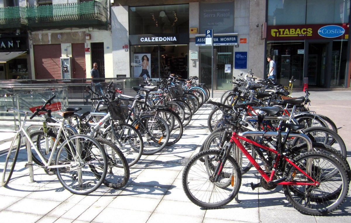 L'aparcament de bicicletes del Passeig
