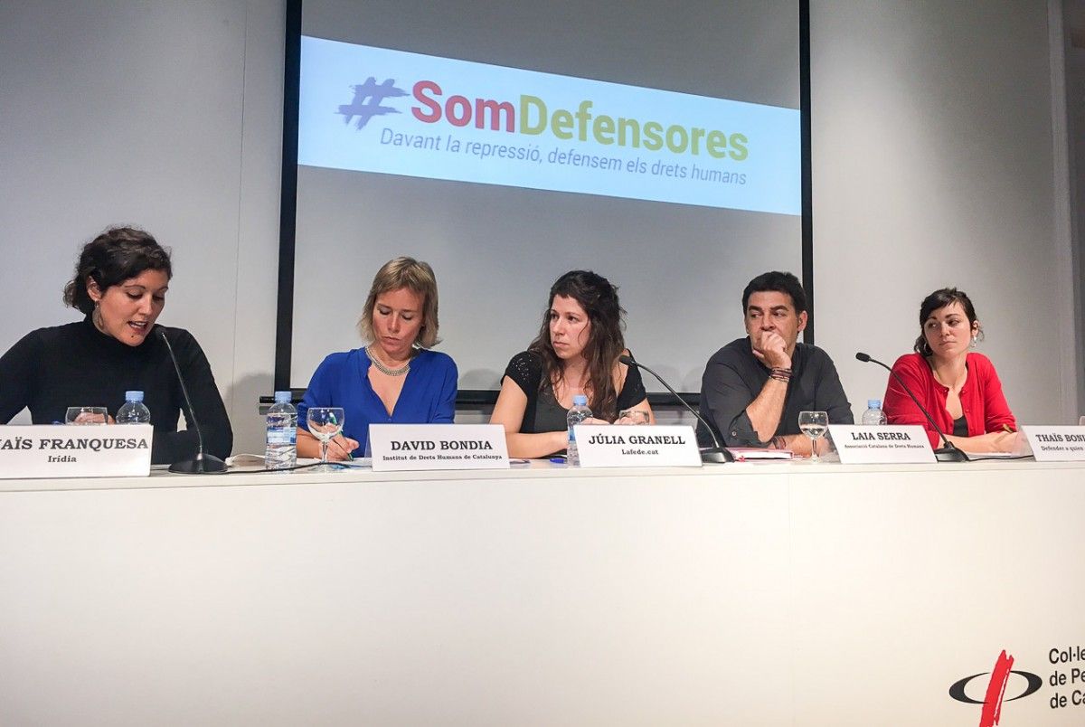 Presentació a premsa de #SomDefensores, al Col·legi de periodistes