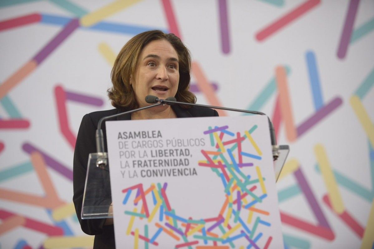 L'alcaldessa de Barcelona, Ada Colau, a l'assemblea d'electes de Saragossa
