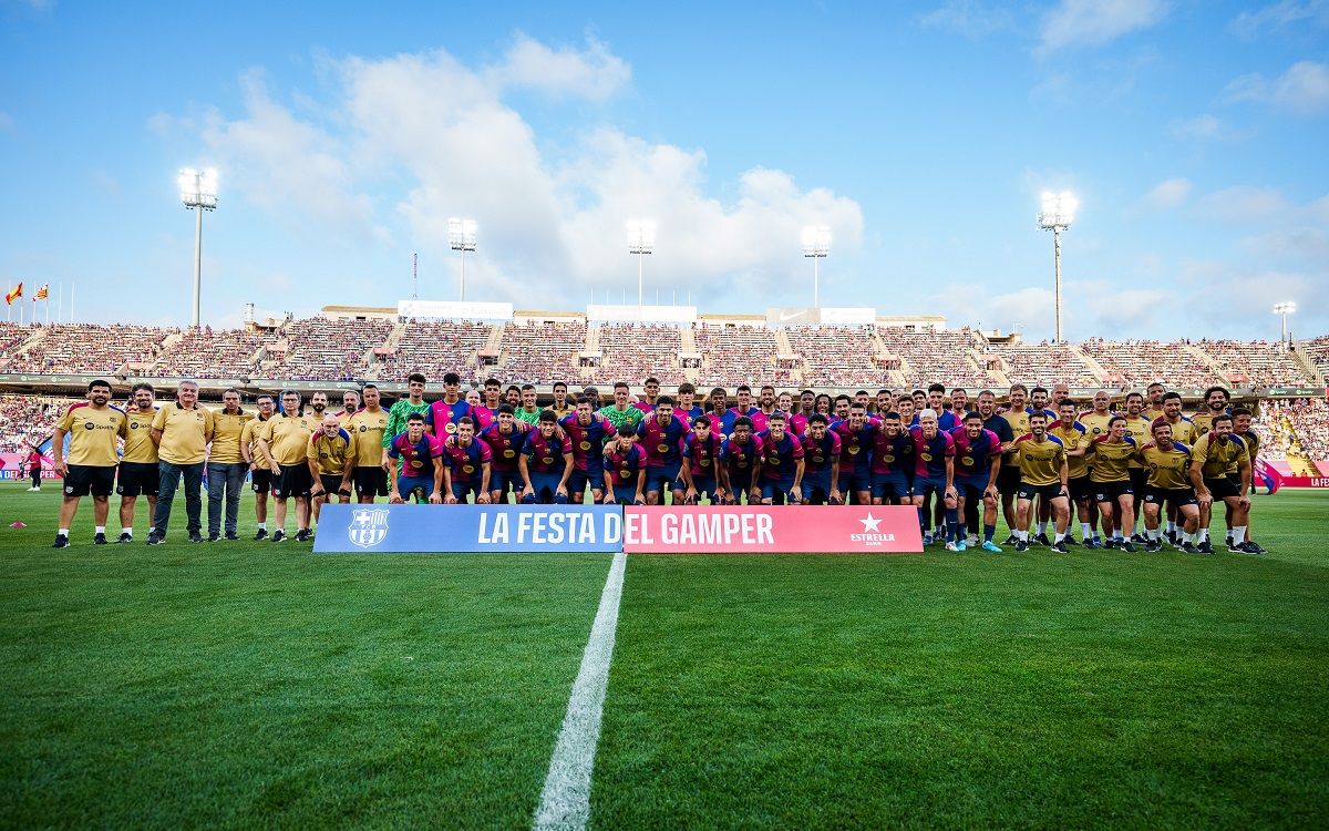 El primer equip del Barça, a la presentació de la temporada