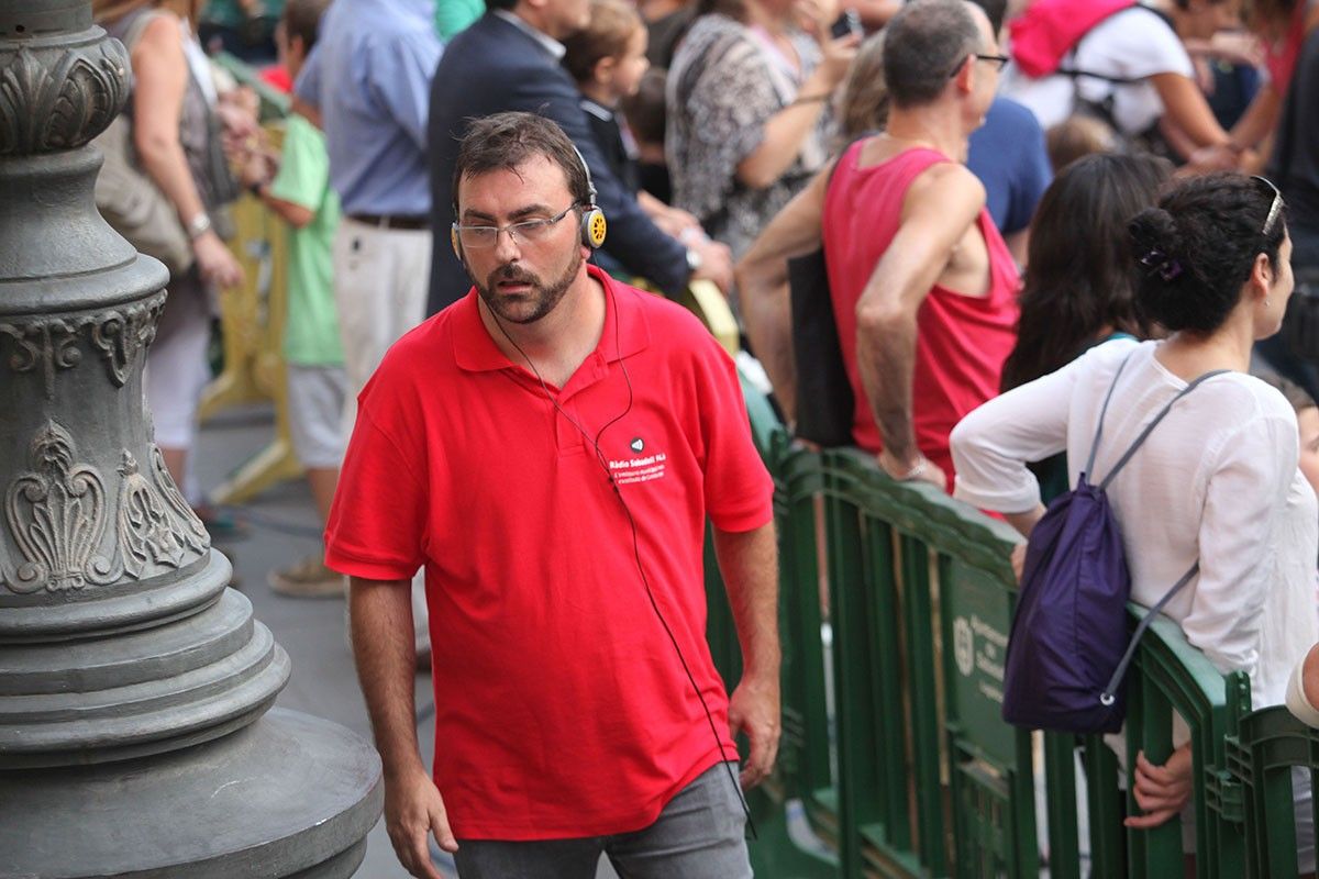 Manolo Guerrero, en la cobertura de la Festa Major de Sabadell