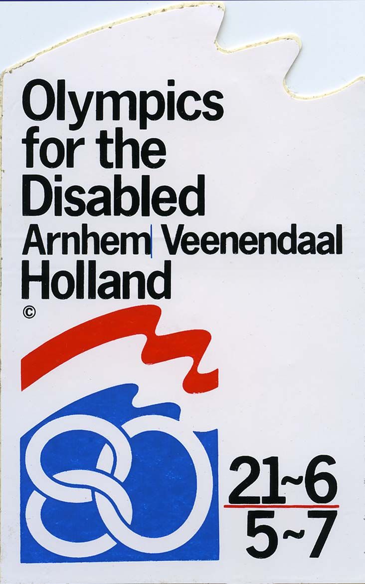 Cartell dels Jocs Paralímpics de 1980 celebrats finalment a la localitat neerlandesa d’Arnhem