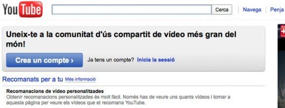 Youtube, en català.