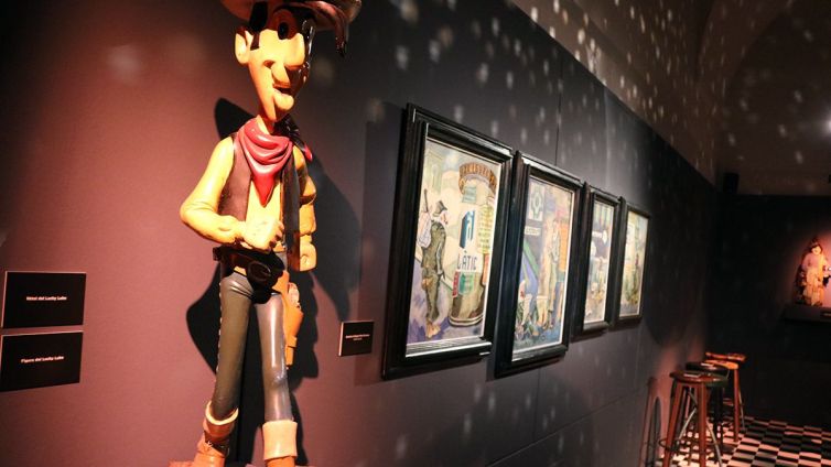 Una figura del bar Lucky Luke d'Olot