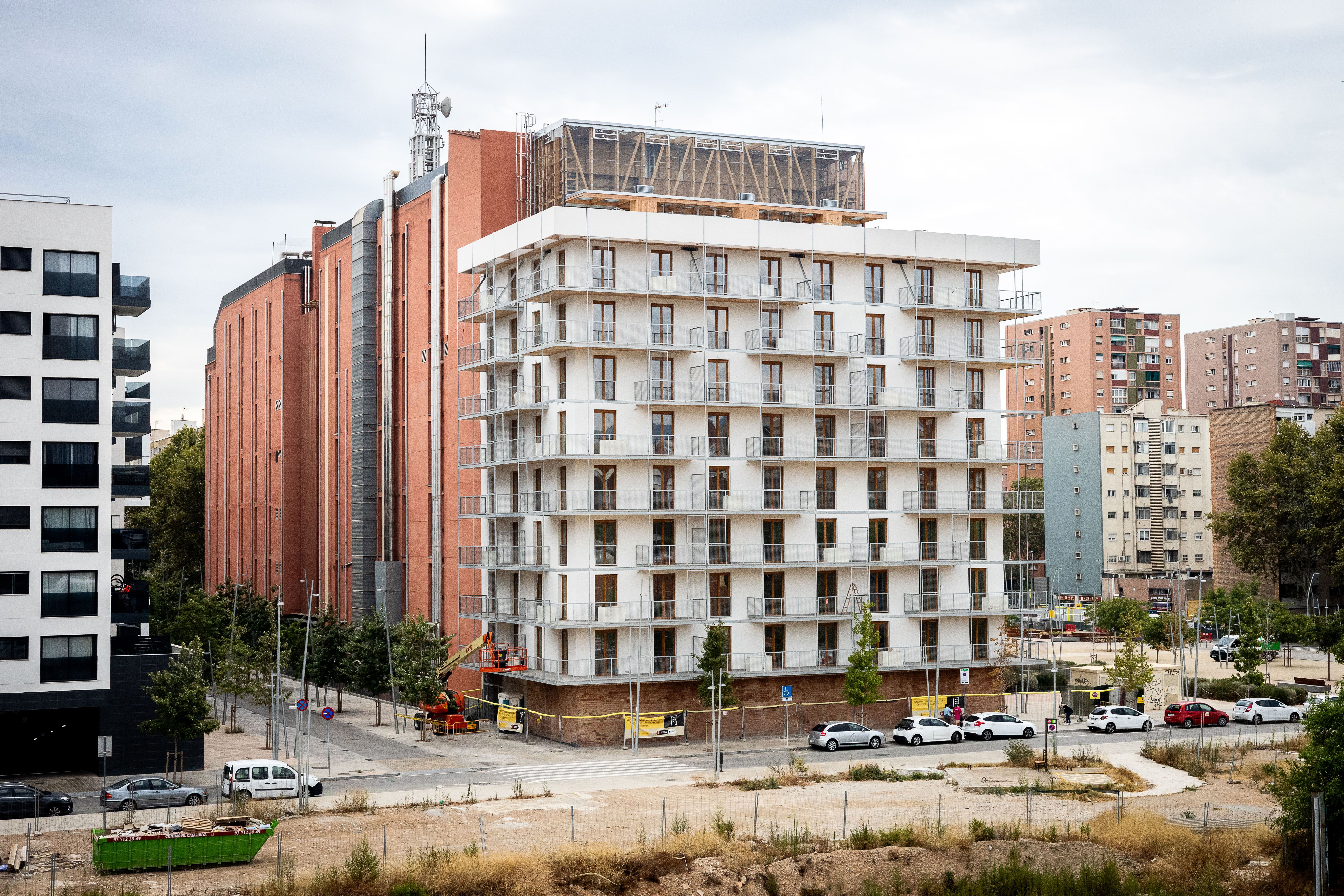 Un dels nous edificis fets amb construcció industrialitzada a Barcelona