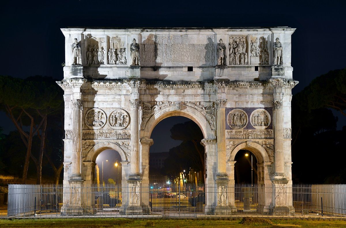 L'arc de Constantí, a Roma, en una imatge d'arxiu