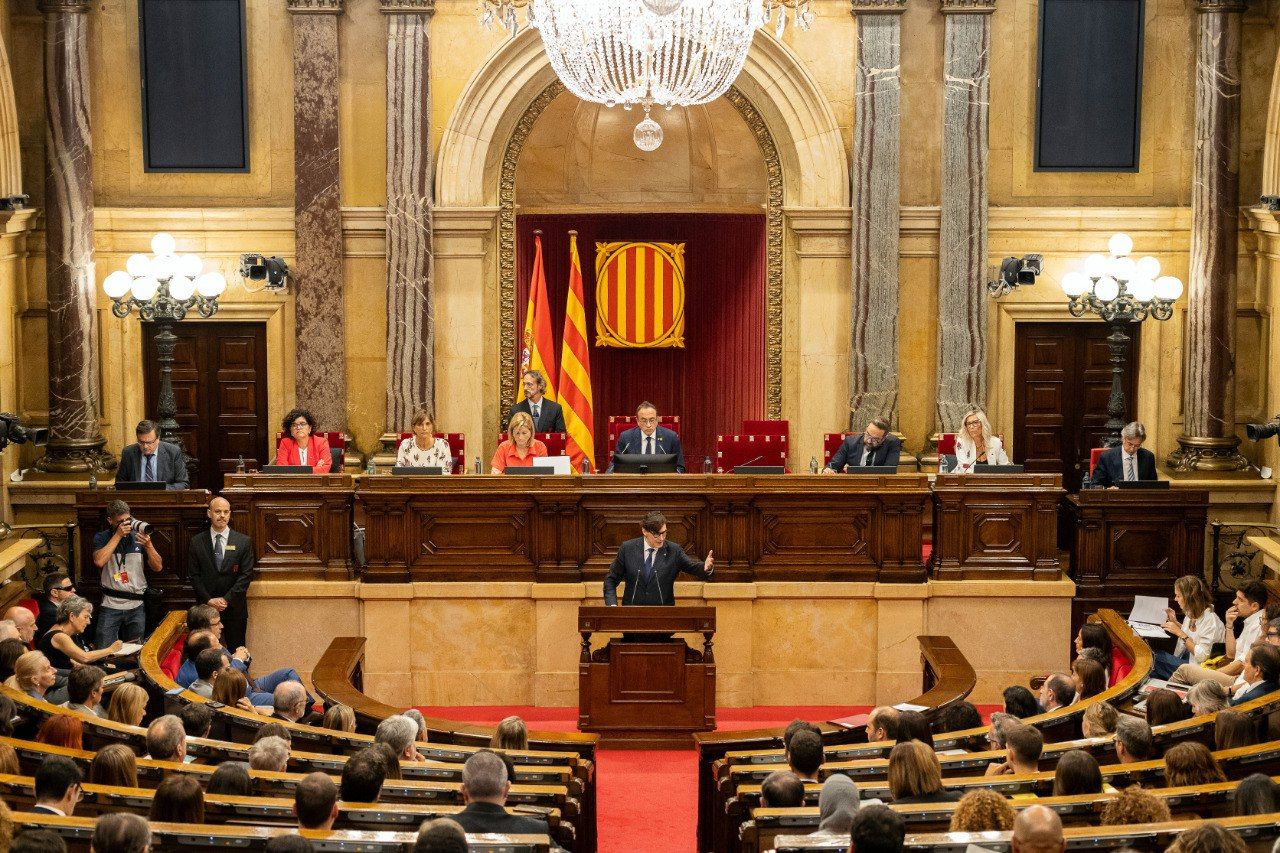 Salvador Illa, en la sessió del Parlament d'aquest dijous