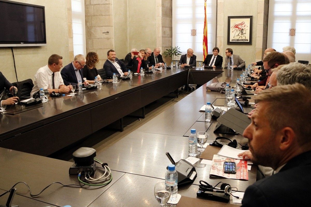 Carles Puigdemont es va reunir la setmana passada amb la delegació d'eurodiputats que va supervisar l'1-O