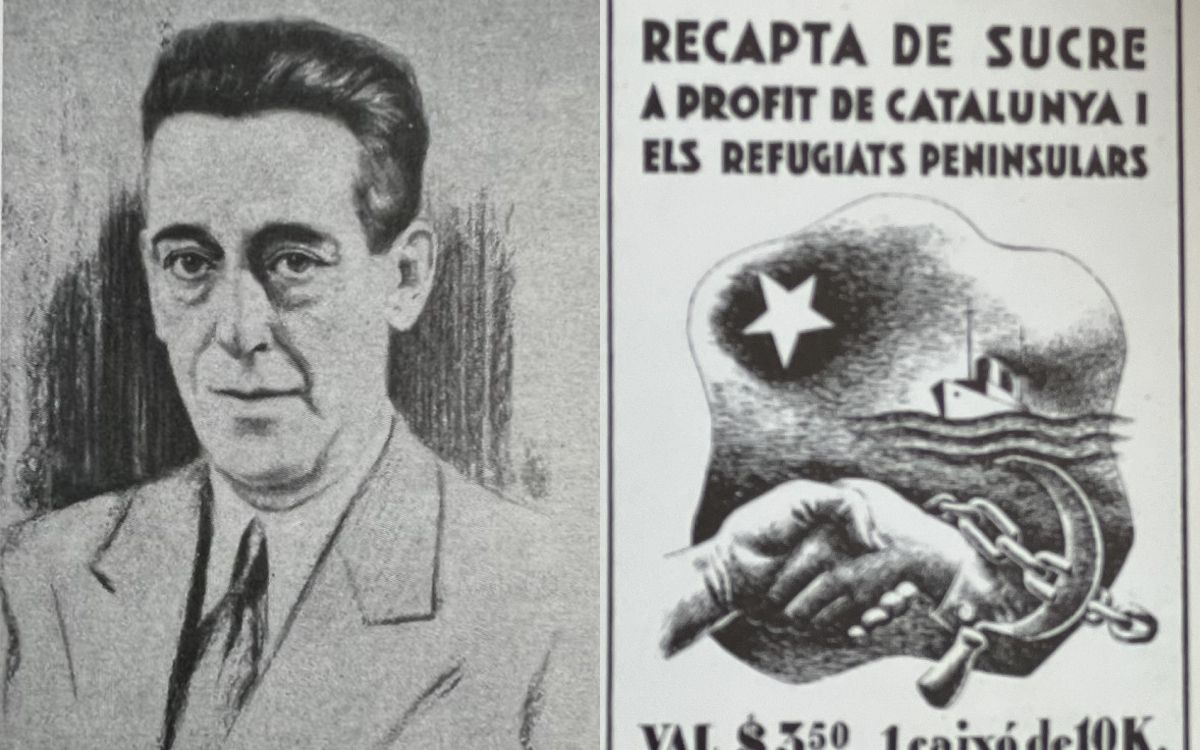 El periodista vigatà Àngel Boixader i Roura, i un dels enviaments del Comitè Llibertat de Buenos Aires a la Catalunya en guerra