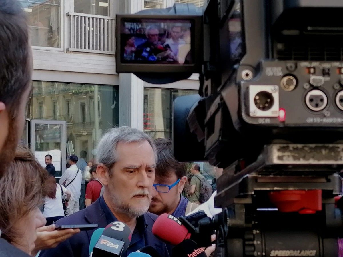 El regidor electe d'ERC Jordi Coronas, en roda de premsa