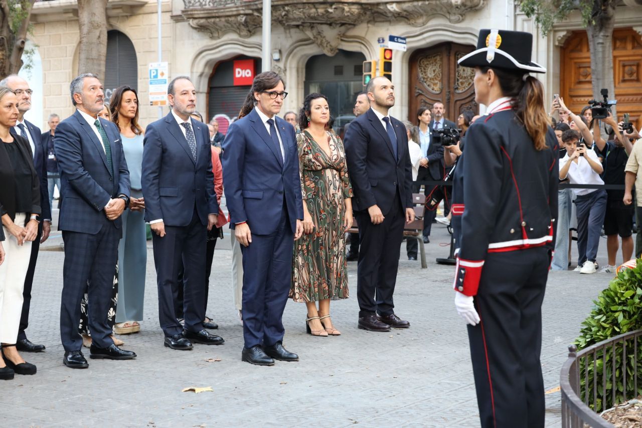 Salvador Illa, en l'acte de lliurament de la Medalla d'Or del Parlament