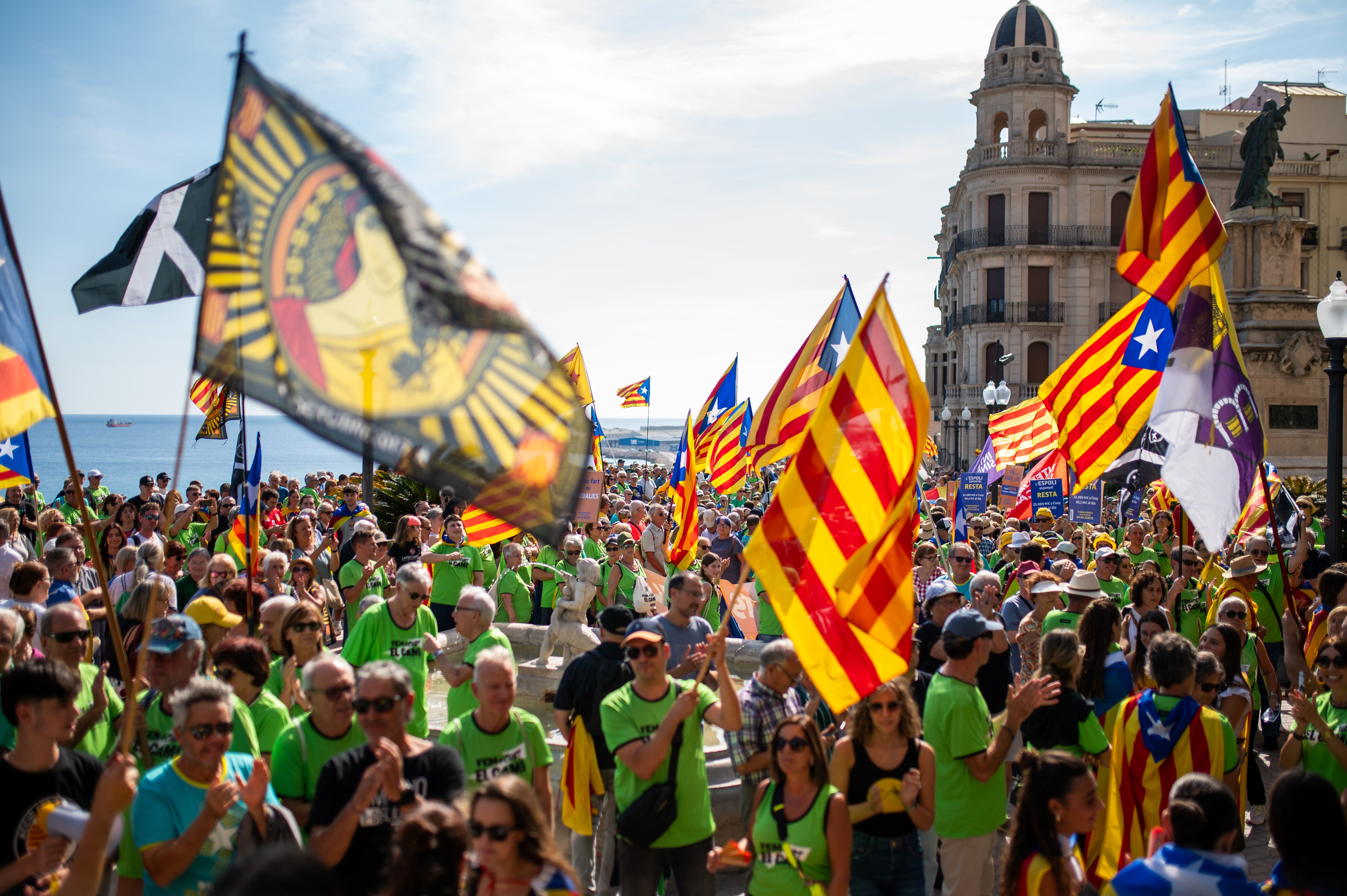 Ambient a la manifestació de la Diada a Tarragona