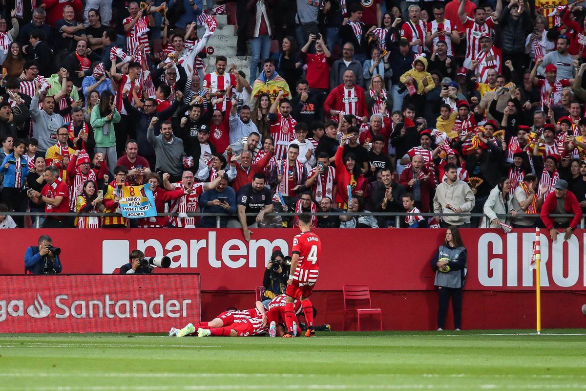 L'afició del Girona, en una imatge d'arxiu