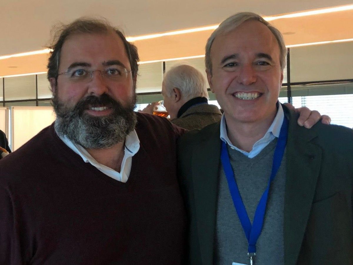 Alberto Casero, a l'esquerra, amb el president del PP de l'Aragó.