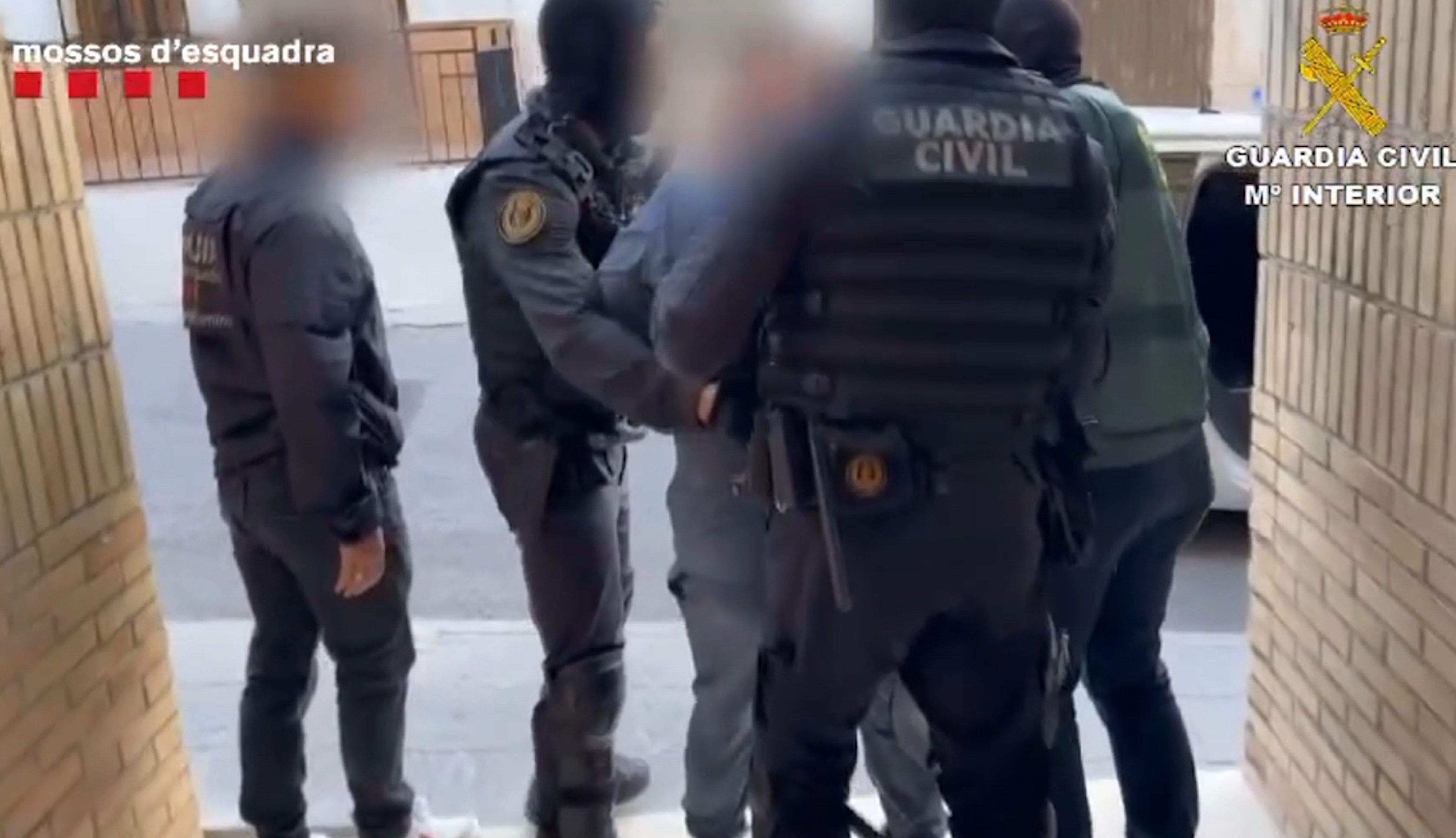 Imatges de la detenció dels implicats amb el crim de Girona.