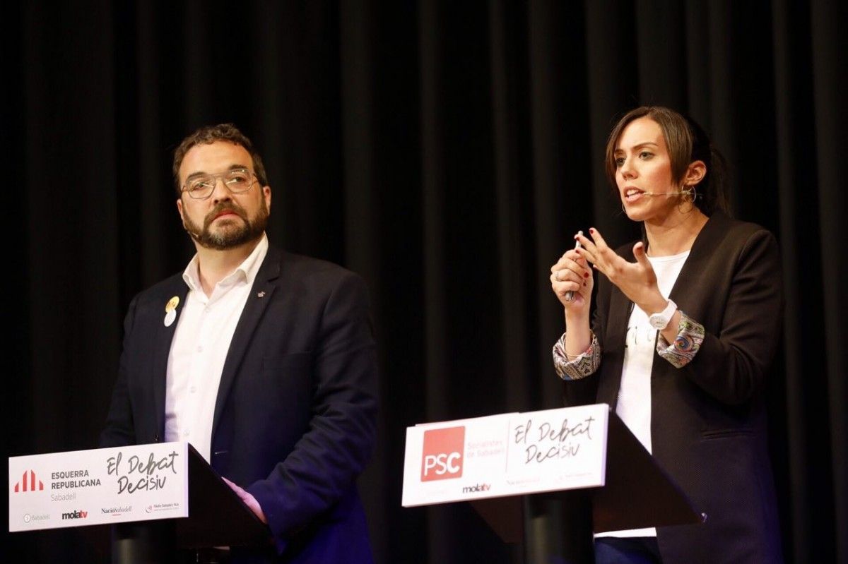 Juli Fernàndez i Marta Farrés, candidats a l'alcaldia de Sabadell