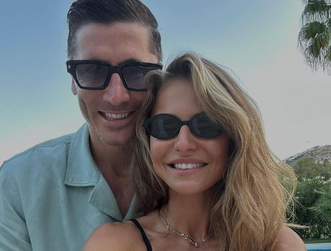 Anna Lewandowska amb el seu marit, el davanter del Barça