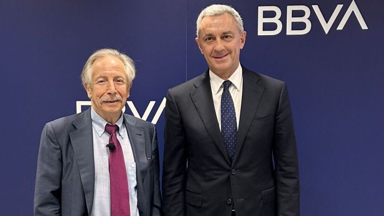 Josep Oliver i José Ballester, avui a la seu del BBVA