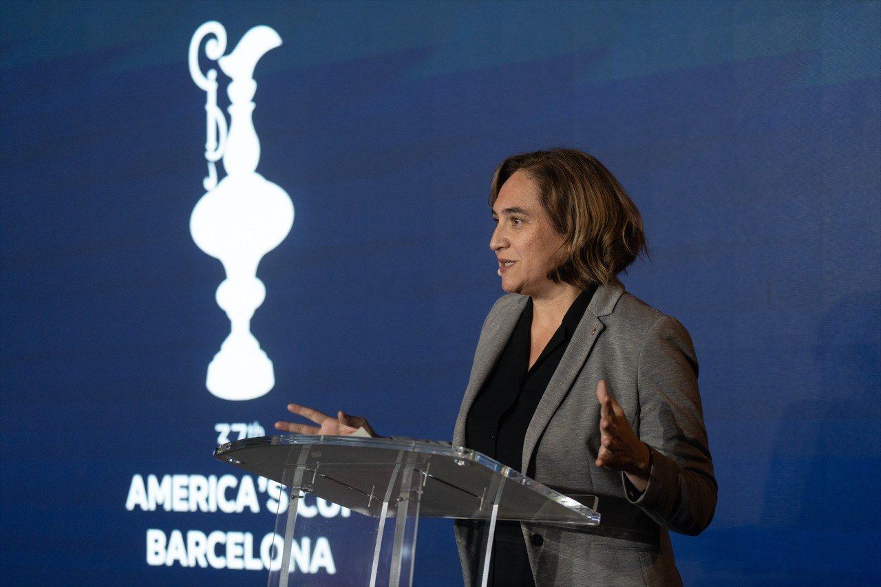 Ada Colau, quan era alcaldessa, durant una presentació de la Copa Amèrica